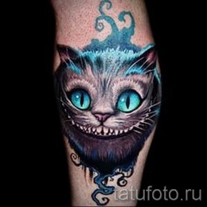 Фото тату Чеширский кот для статьи про значение рисунка татуировки - tatufoto.ru - 3