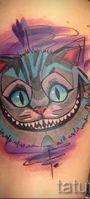 Фото тату Чеширский кот для статьи про значение рисунка татуировки — tatufoto.ru — 5