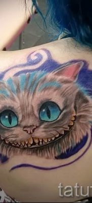 Фото тату Чеширский кот для статьи про значение рисунка татуировки — tatufoto.ru — 6