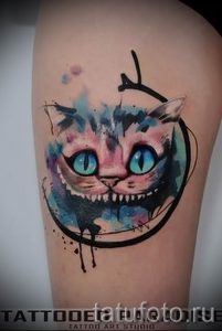 Фото тату Чеширский кот для статьи про значение рисунка татуировки - tatufoto.ru - 11
