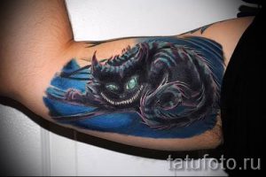 Фото тату Чеширский кот для статьи про значение рисунка татуировки - tatufoto.ru - 17