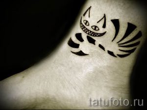 Фото тату Чеширский кот для статьи про значение рисунка татуировки - tatufoto.ru - 18