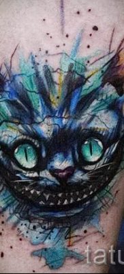 Фото тату Чеширский кот для статьи про значение рисунка татуировки — tatufoto.ru — 19