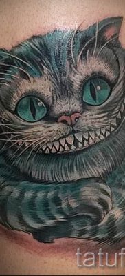Фото тату Чеширский кот для статьи про значение рисунка татуировки — tatufoto.ru — 20