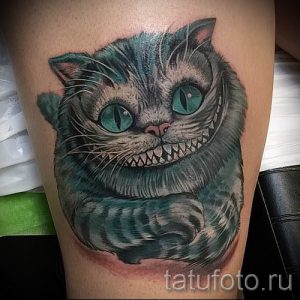 Фото тату Чеширский кот для статьи про значение рисунка татуировки - tatufoto.ru - 20