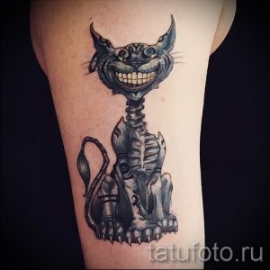 Фото тату Чеширский кот для статьи про значение рисунка татуировки - tatufoto.ru - 22