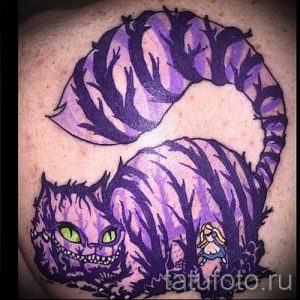 Фото тату Чеширский кот для статьи про значение рисунка татуировки - tatufoto.ru - 24