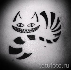Фото тату Чеширский кот для статьи про значение рисунка татуировки - tatufoto.ru - 26