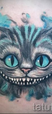 Фото тату Чеширский кот для статьи про значение рисунка татуировки — tatufoto.ru — 31