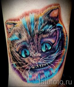 Фото тату Чеширский кот для статьи про значение рисунка татуировки - tatufoto.ru - 34