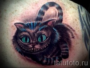 Фото тату Чеширский кот для статьи про значение рисунка татуировки - tatufoto.ru - 37