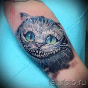 Фото тату Чеширский кот для статьи про значение рисунка татуировки - tatufoto.ru - 38
