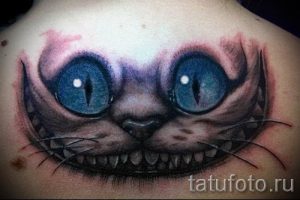 Фото тату Чеширский кот для статьи про значение рисунка татуировки - tatufoto.ru - 43