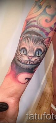 Фото тату Чеширский кот для статьи про значение рисунка татуировки — tatufoto.ru — 46