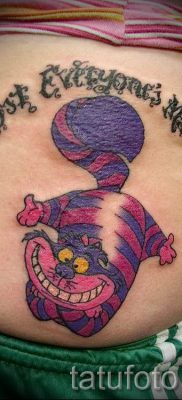 Фото тату Чеширский кот для статьи про значение рисунка татуировки — tatufoto.ru — 48
