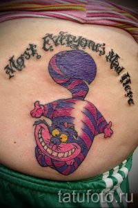 Фото тату Чеширский кот для статьи про значение рисунка татуировки - tatufoto.ru - 48