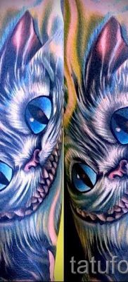 Фото тату Чеширский кот для статьи про значение рисунка татуировки — tatufoto.ru — 49