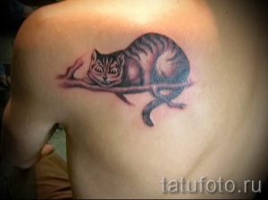 Фото тату Чеширский кот для статьи про значение рисунка татуировки - tatufoto.ru - 52