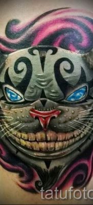 Фото тату Чеширский кот для статьи про значение рисунка татуировки — tatufoto.ru — 54