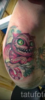 Фото тату Чеширский кот для статьи про значение рисунка татуировки — tatufoto.ru — 56
