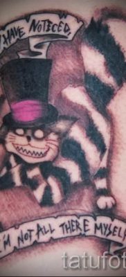 Фото тату Чеширский кот для статьи про значение рисунка татуировки — tatufoto.ru — 57