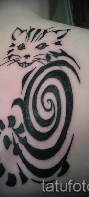 Фото тату Чеширский кот для статьи про значение рисунка татуировки — tatufoto.ru — 61