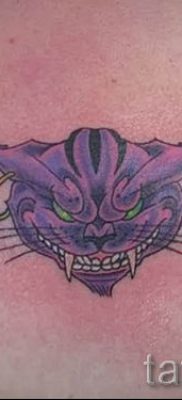 Фото тату Чеширский кот для статьи про значение рисунка татуировки — tatufoto.ru — 65