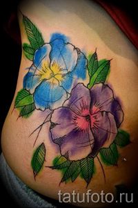 Фото тату анютины глазки для статьи про значение татуировки - tatufoto.ru - 26