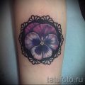 Фото тату анютины глазки для статьи про значение татуировки - tatufoto.ru - 45