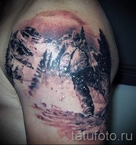 Фото тату горы - для статьи про значение татуировки с рисунком гор - tatufoto.ru - 12