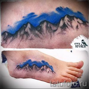 Фото тату горы - для статьи про значение татуировки с рисунком гор - tatufoto.ru - 15