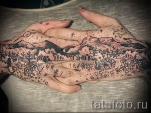 Фото тату горы - для статьи про значение татуировки с рисунком гор - tatufoto.ru - 21