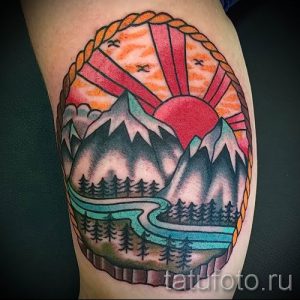 Фото тату горы - для статьи про значение татуировки с рисунком гор - tatufoto.ru - 31