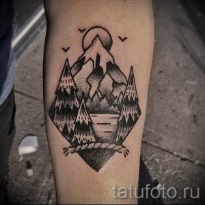 Фото тату горы - для статьи про значение татуировки с рисунком гор - tatufoto.ru - 37