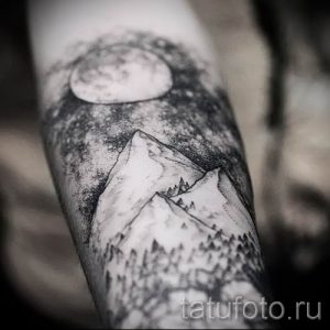 Фото тату горы - для статьи про значение татуировки с рисунком гор - tatufoto.ru - 46