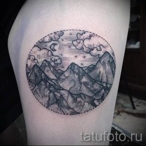 Фото тату горы - для статьи про значение татуировки с рисунком гор - tatufoto.ru - 49
