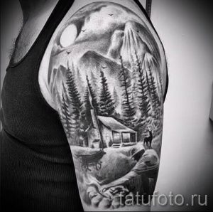 Фото тату горы - для статьи про значение татуировки с рисунком гор - tatufoto.ru - 53