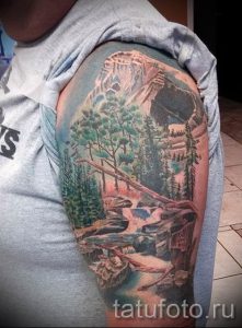 Фото тату горы - для статьи про значение татуировки с рисунком гор - tatufoto.ru - 58