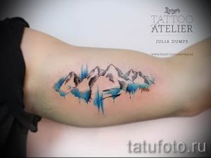 Фото тату горы - для статьи про значение татуировки с рисунком гор - tatufoto.ru - 60