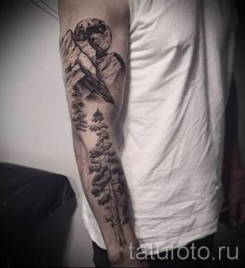 Фото тату горы - для статьи про значение татуировки с рисунком гор - tatufoto.ru - 62