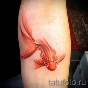 Фото тату золотая рыбка для статьи про значение рисунка татуировки - tatufoto.ru - 6