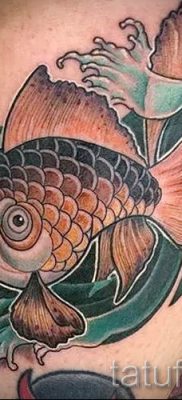 Фото тату золотая рыбка для статьи про значение рисунка татуировки — tatufoto.ru — 13