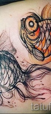 Фото тату золотая рыбка для статьи про значение рисунка татуировки — tatufoto.ru — 18