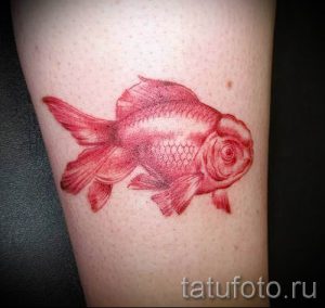 Фото тату золотая рыбка для статьи про значение рисунка татуировки - tatufoto.ru - 24