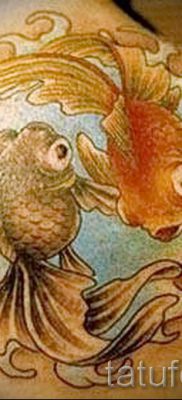 Фото тату золотая рыбка для статьи про значение рисунка татуировки — tatufoto.ru — 52