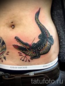 Фото тату крокодил для статьи про значение татуировки крокодил - tatufoto.ru - 3