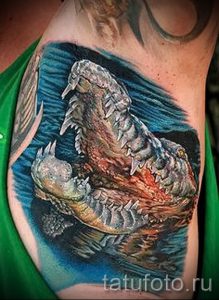Фото тату крокодил для статьи про значение татуировки крокодил - tatufoto.ru - 4