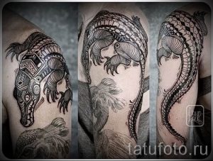 Фото тату крокодил для статьи про значение татуировки крокодил - tatufoto.ru - 9