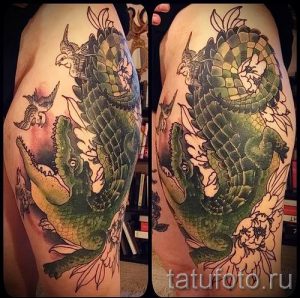 Фото тату крокодил для статьи про значение татуировки крокодил - tatufoto.ru - 10