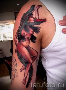 Фото тату крокодил для статьи про значение татуировки крокодил - tatufoto.ru - 11